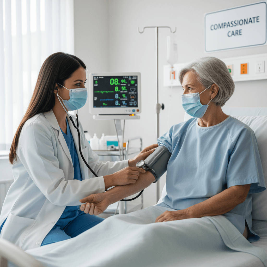 Nursing care and health monitoring for resident