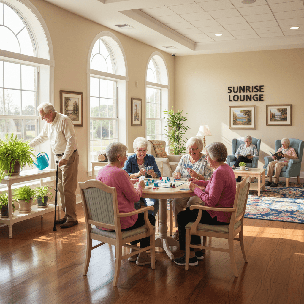 Residents participating in engaging activities at EKIS