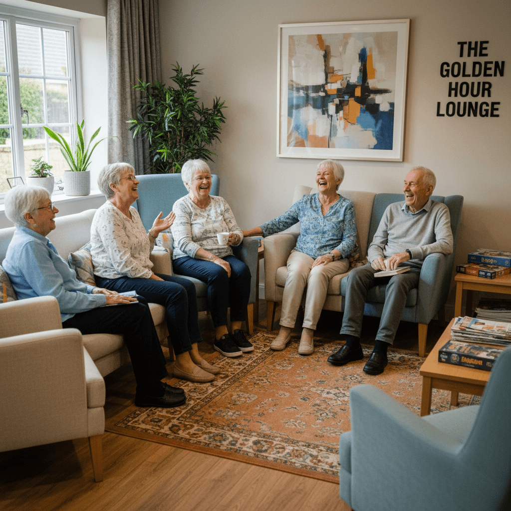 Residents enjoying social time and community interaction