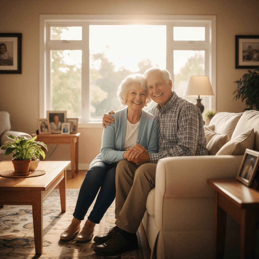 Elderly couple enjoying time together
